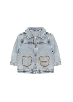 Moschino Kids Giubbino in Denim con Ricamo per Neonate