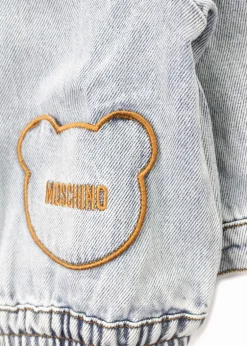 Moschino Kids Giubbino in Denim con Ricamo per Neonate