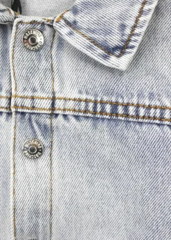 Moschino Kids Giubbino in Denim con Ricamo per Neonate