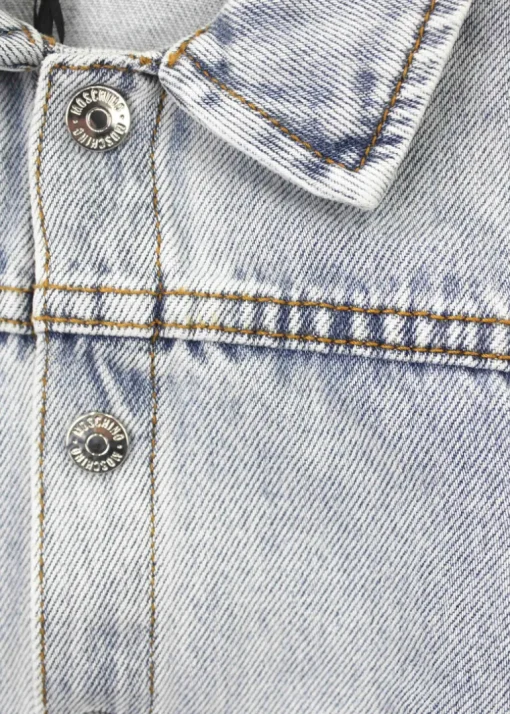 Moschino Kids Giubbino in Denim con Ricamo per Neonate
