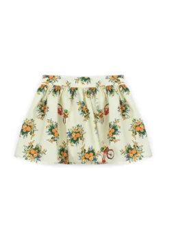 Moschino Kids Gonna Ecrù con Fantasia per Bambine