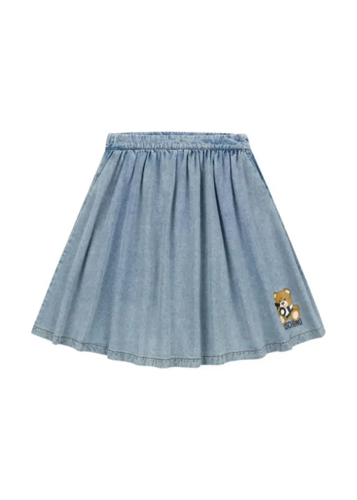 Moschino Kids Gonna in Denim con Stampa Toy per Bambine