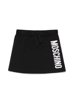 Moschino Kids Gonna Nera con Logo per Bambine
