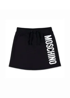 Moschino Kids Gonna Nera con Logo per Bambine