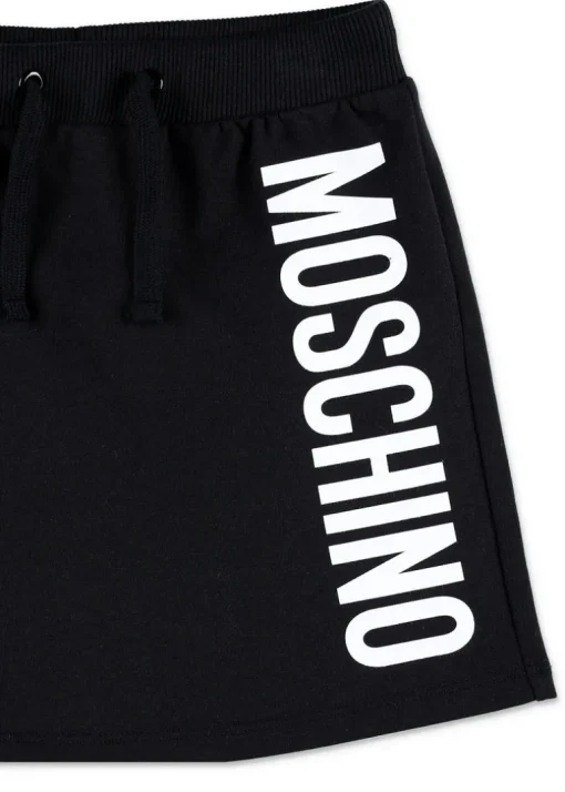 Moschino Kids Gonna Nera con Logo per Bambine