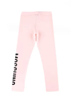 Moschino Kids Leggings Rosa con Logo per Bambine