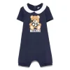 Moschino Kids Pagliaccetto Blu Navy con Stampa Toy per Neonati