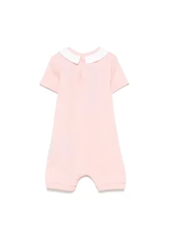 Moschino Kids Pagliaccetto Rosa con Stampa Toy per Neonati