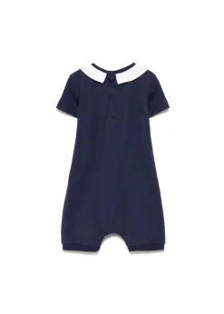 Moschino Kids Pagliaccetto Blu Navy con Stampa Toy per Neonati