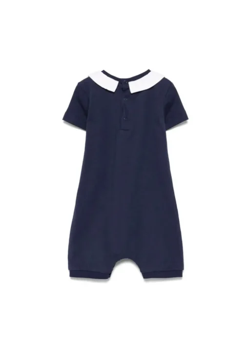 Moschino Kids Pagliaccetto Blu Navy con Stampa Toy per Neonati