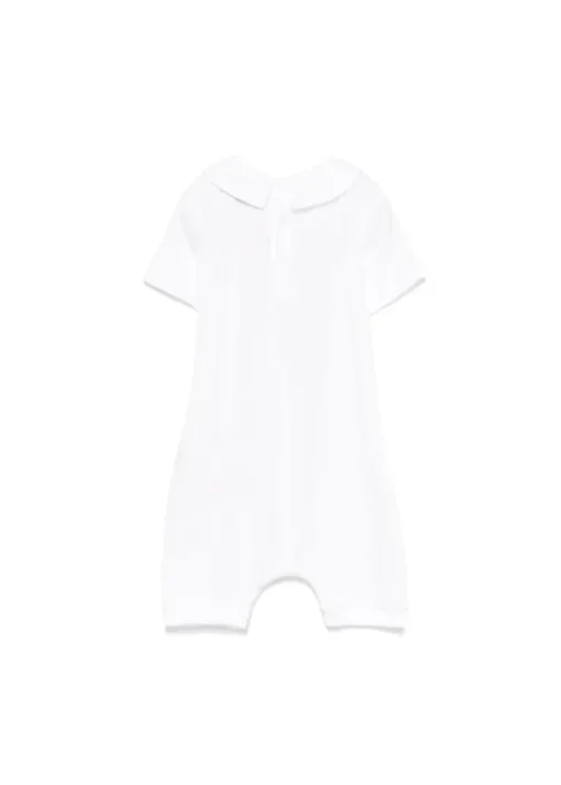 Moschino Kids Pagliaccetto Bianco con Stampa Toy per Neonati