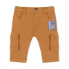 Moschino Kids Pantaloni Cammello con Tasconi per Neonati