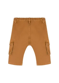 Moschino Kids Pantaloni Cammello con Tasconi per Neonati