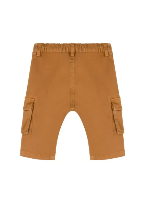 Moschino Kids Pantaloni Cammello con Tasconi per Neonati