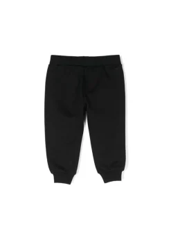 Moschino Kids Pantaloni in Tuta Neri con Teddy Bear per Neonati