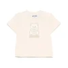 Moschino Kids T-shirt Beige con Ricamo Teddy per Neonati