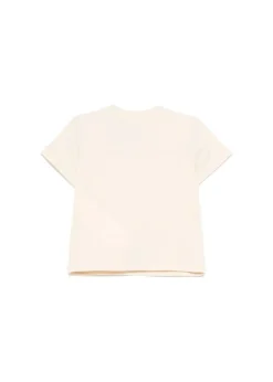 Moschino Kids T-shirt Beige con Ricamo Teddy per Neonati