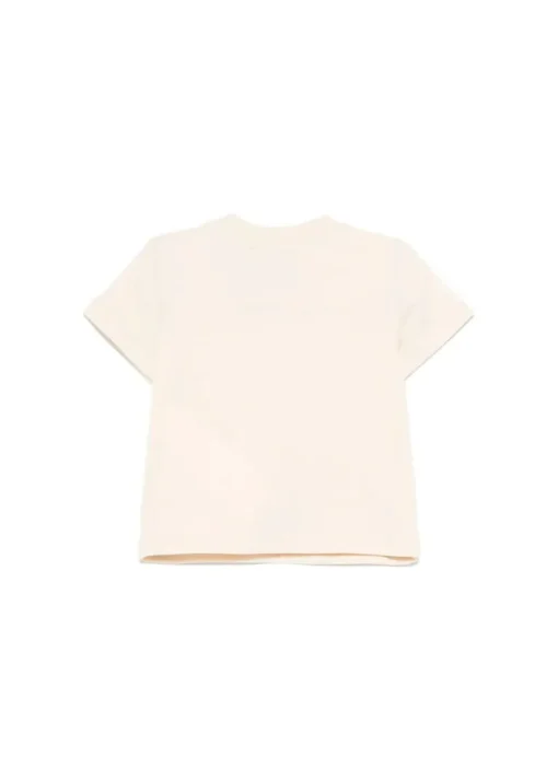 Moschino Kids T-shirt Beige con Ricamo Teddy per Neonati