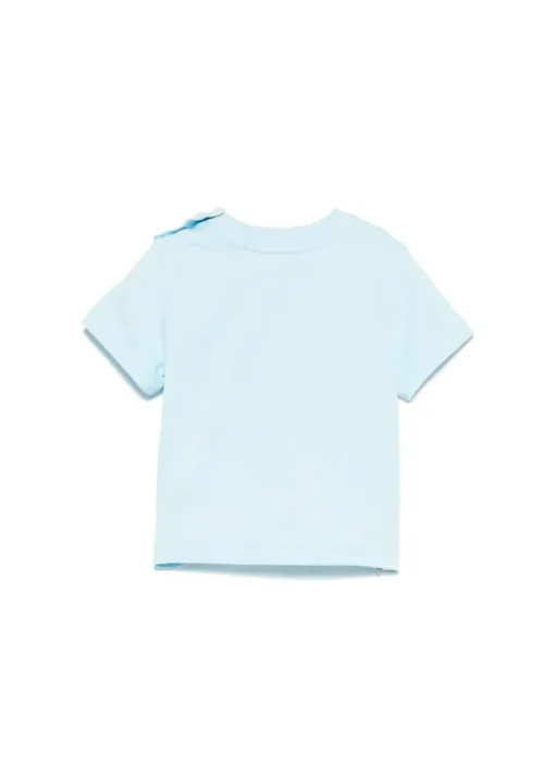 Moschino Kids T-shirt Celeste con Ricamo Toy per Neonati