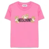 Moschino Kids T-Shirt Fucsia con Stampa Teddy per Bambine