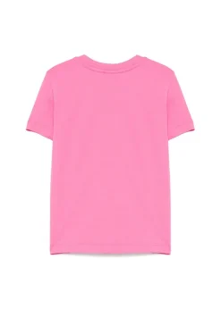 Moschino Kids T-Shirt Fucsia con Stampa Teddy per Bambine