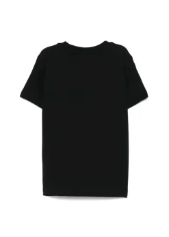 Moschino Kids T-Shirt Nera con Stampa Teddy per Bambini