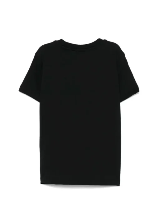 Moschino Kids T-Shirt Nera con Stampa Teddy per Bambini
