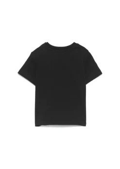 Moschino Kids T-shirt Nera con Logo per Neonati