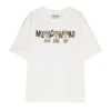 Moschino Kids T-Shirt Panna con Teddy Bear per Bambini