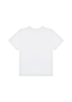 Moschino Kids T-shirt Panna con Stampa Teddy per Bambine