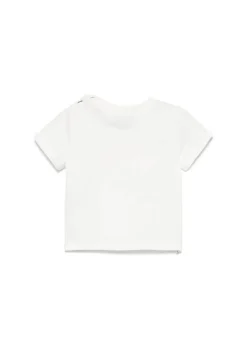 Moschino Kids T-shirt Panna con Stampa Colorful per Neonate