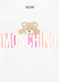 Moschino Kids T-shirt Panna con Stampa Colorful per Bambine
