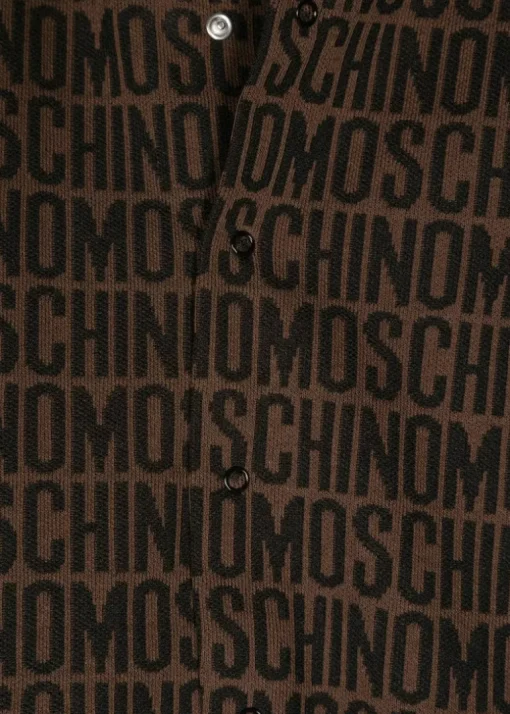 Moschino Kids Tutina Marrone con Cappellino Monogram per Neonate