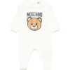 Moschino Kids Tutina Panna con Logo Teddy Bear per Neonati