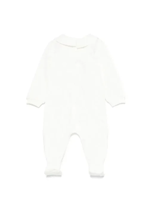 Moschino Kids Tutina Panna con Logo Teddy Bear per Neonati