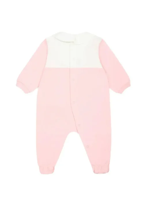 Moschino Kids Tutina Rosa con Stampa per Neonate
