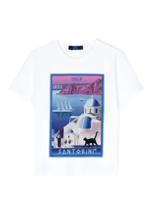 Move Kids T-shirt Bianca Santorini per Bambini