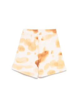MSGM Kids Bermuda Crema con Stampa per Bambini