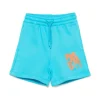 MSGM Kids Bermuda Turchese con Logo per Bambini
