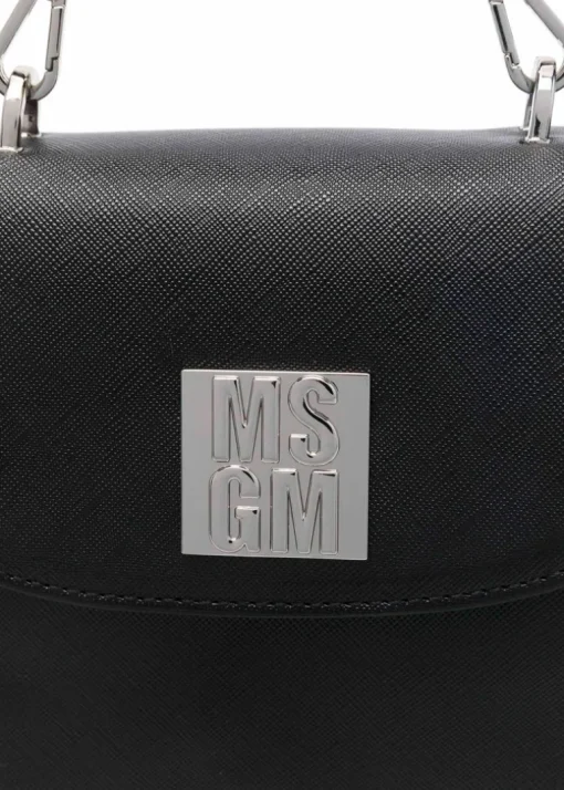 MSGM Kids Borsa a Tracolla Nera per Bambine