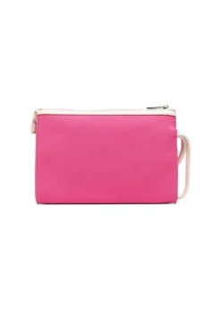 Msgm Kids Borsa Clutch Fuxia con Stampa Logo