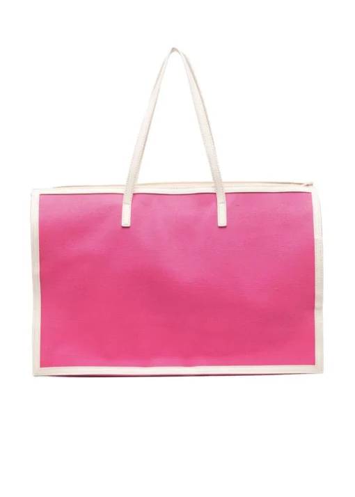 MSGM Kids Borsa Fucsia Tote Grande con Stampa