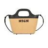 MSGM Kids Borsa Natural con Logo per Bambine