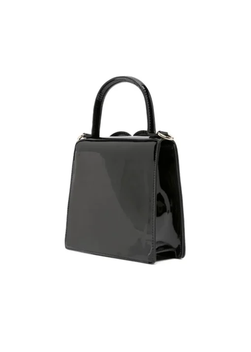 MSGM Kids Borsa Nera con Logo Groffato per Bambine