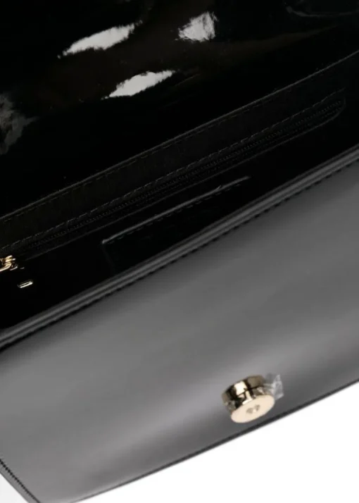 MSGM Kids Borsa Nera con Logo Groffato per Bambine