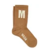MSGM Kids Calzino con Ricamo Biscotto