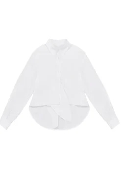MSGM Kids Camicia Bianca con Fiocco per Bambine