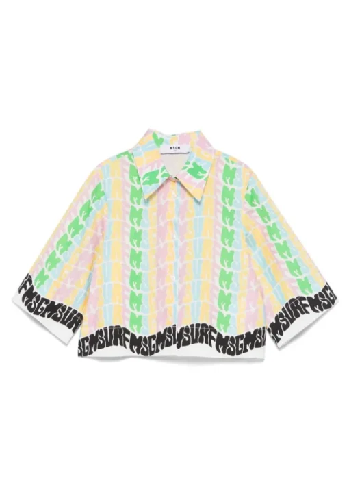 MSGM Kids Camicia Multicolor per Bambine