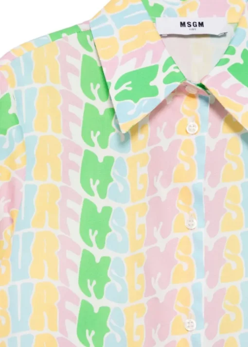 MSGM Kids Camicia Multicolor per Bambine