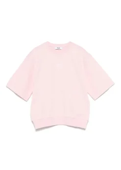 MSGM Kids Felpa Rosa Maniche Corte per Bambine